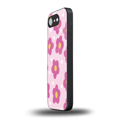 Candy Flower iphone 16e mobile cover | shockproof glass phone case