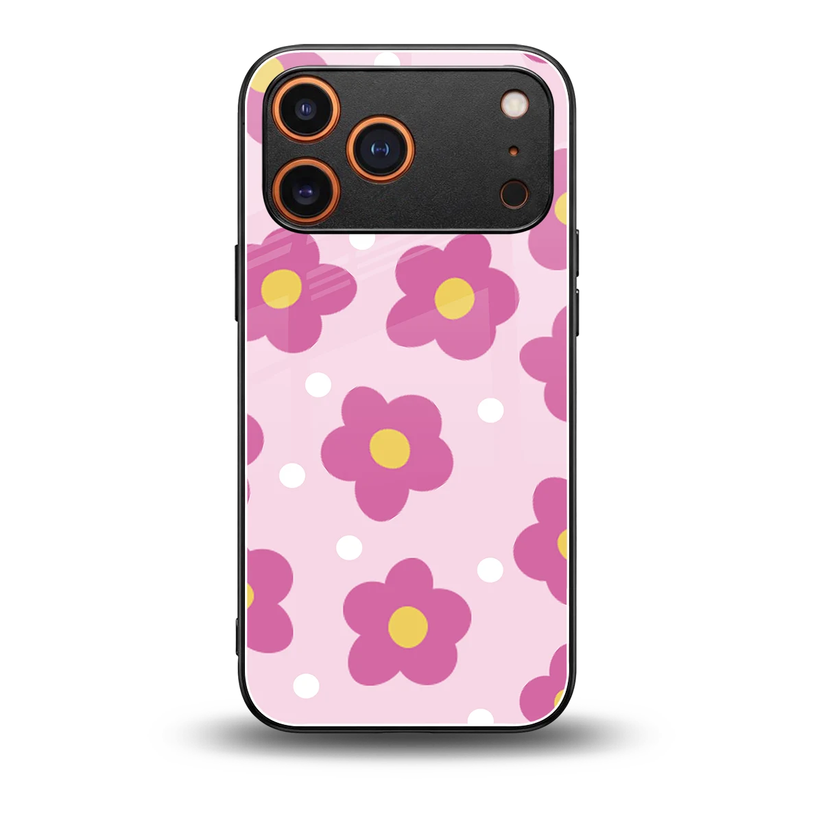 Candy Flower back phone cover | glass case for iphone 17 pro max