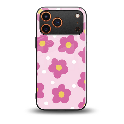Candy Flower back phone cover | glass case for iphone 17 pro max