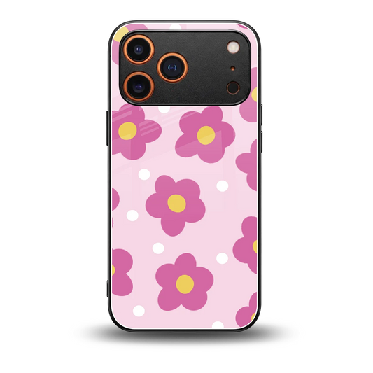 Candy Flower back phone cover | glass case for iphone 17 pro max