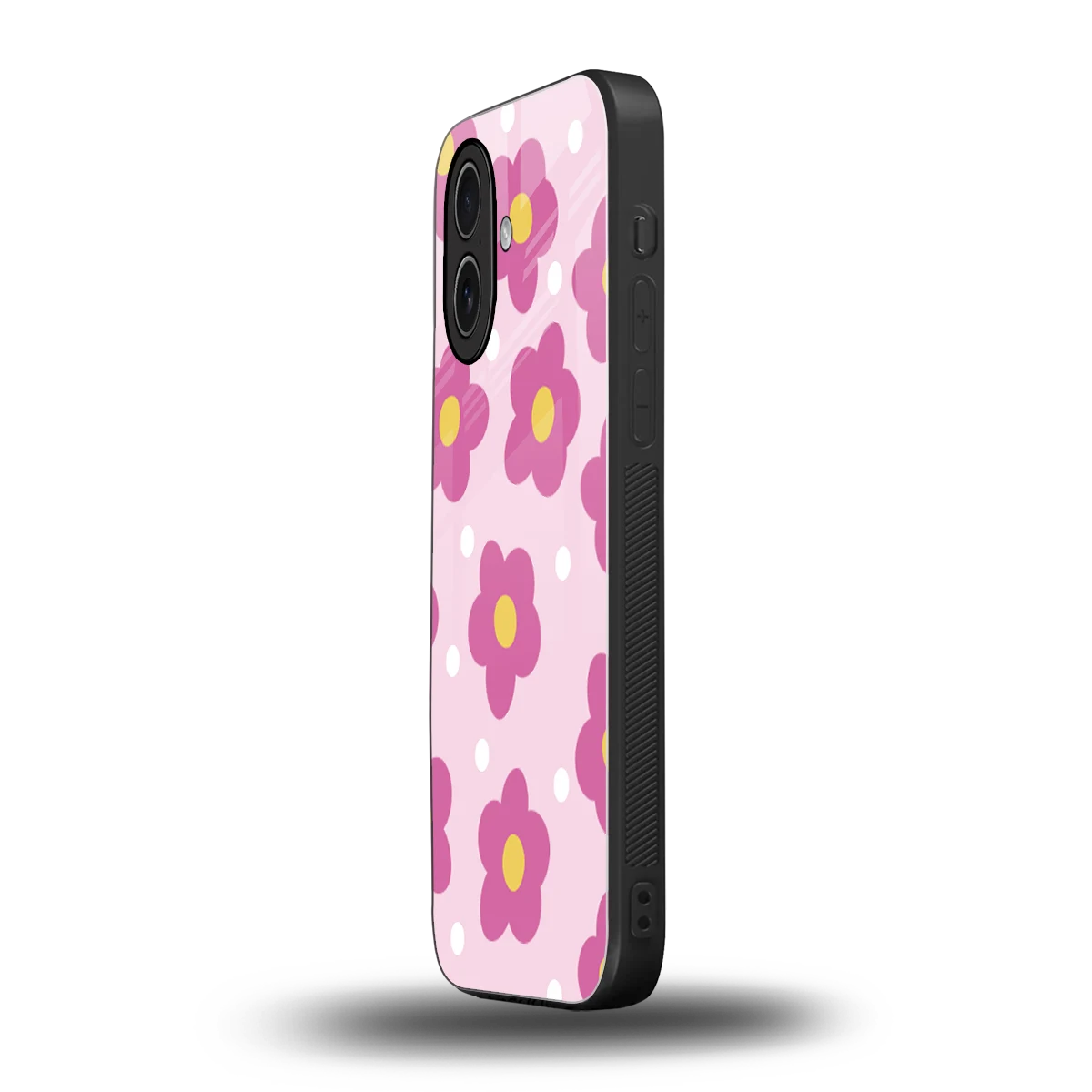 Candy Flower iphone 17 mobile cover | shockproof glass phone case