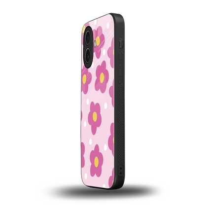 Candy Flower iphone 17 mobile cover | shockproof glass phone case