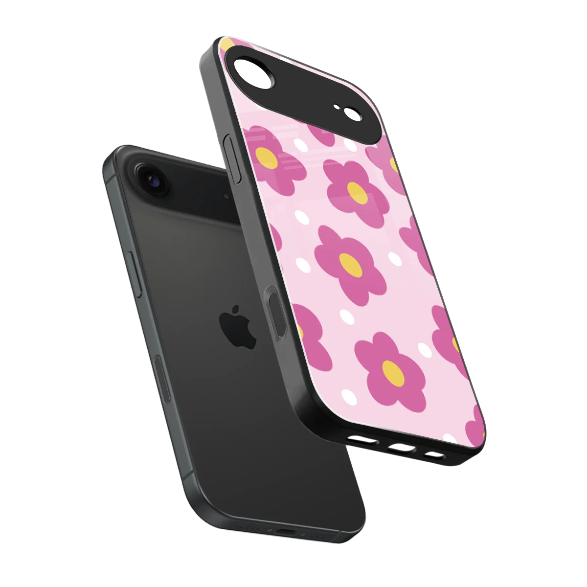 Candy Flower sleek iphone air cover with tempered glass back and TPU edges