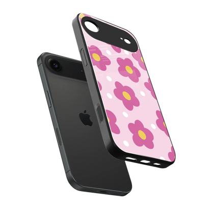 Candy Flower sleek iphone air cover with tempered glass back and TPU edges
