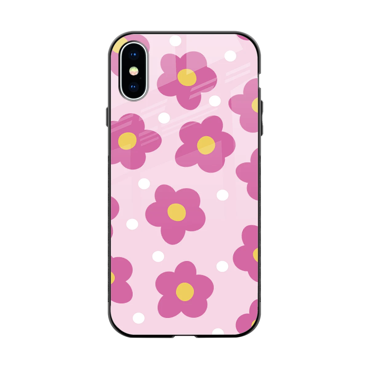 Candy Flower back phone cover | glass case for iphone x