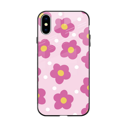 Candy Flower back phone cover | glass case for iphone x