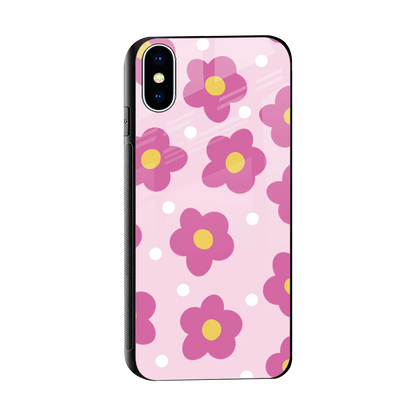 Candy Flower sleek iphone x cover with tempered glass back and TPU edges