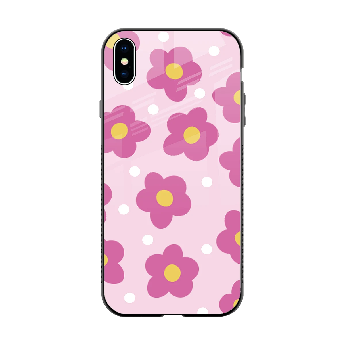 Candy Flower back phone cover | glass case for iphone xs max