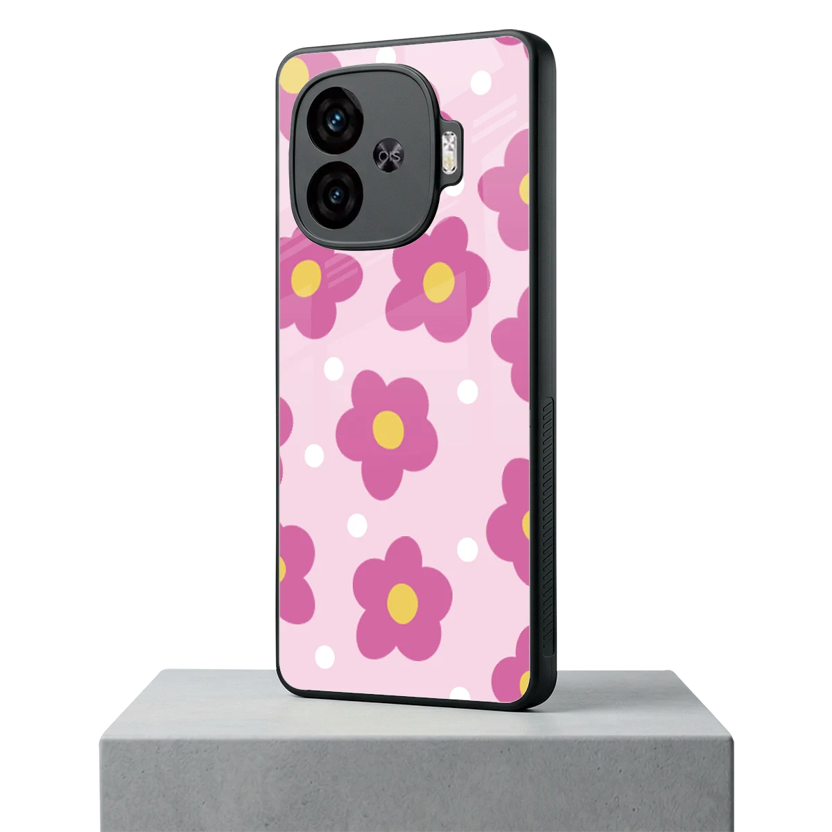Candy Flower iqoo neo 10r 5g mobile cover | shockproof glass phone case