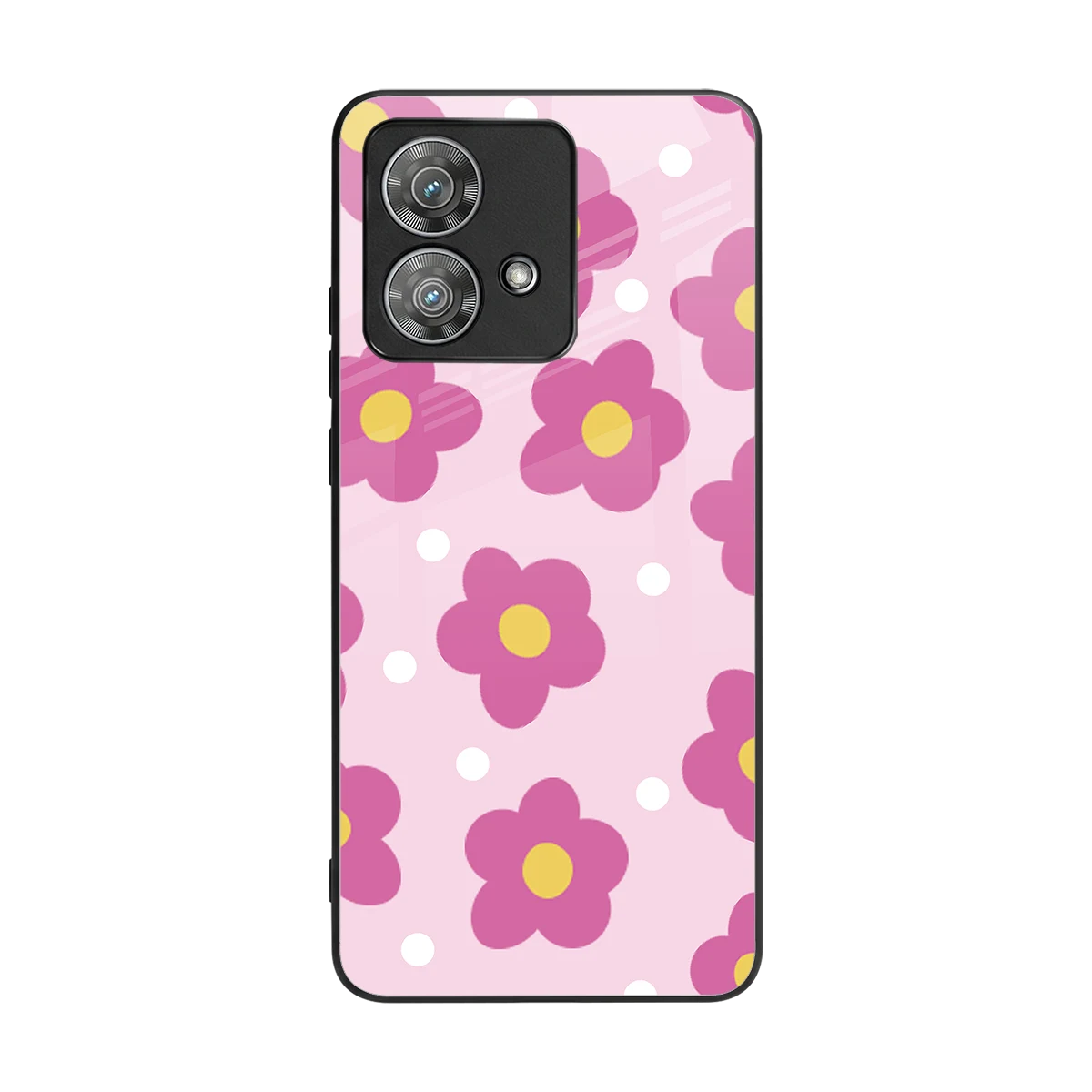 Candy Flower back phone cover | glass case for motorola edge 40 neo 5g