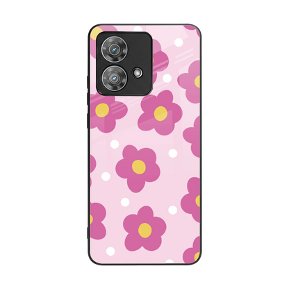 Candy Flower back phone cover | glass case for motorola edge 40 neo 5g