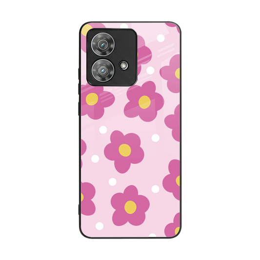 Candy Flower back phone cover | glass case for motorola edge 40 neo 5g