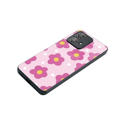 Candy Flower stylish phone case for motorola edge 40 neo 5g | glossy glass and slim fit