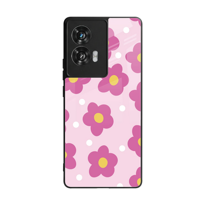Candy Flower back phone cover | glass case for motorola edge 50 fusion