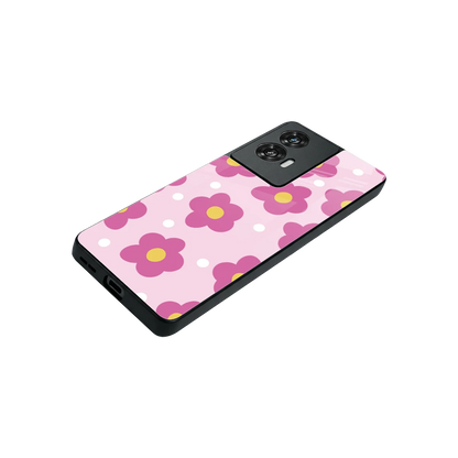 Candy Flower stylish phone case for motorola edge 50 fusion | glossy glass and slim fit