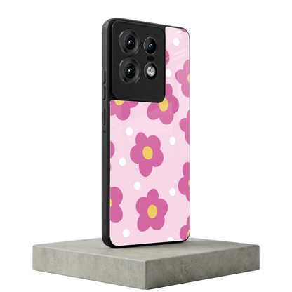 Candy Flower motorola edge 50 pro mobile cover | shockproof glass phone case