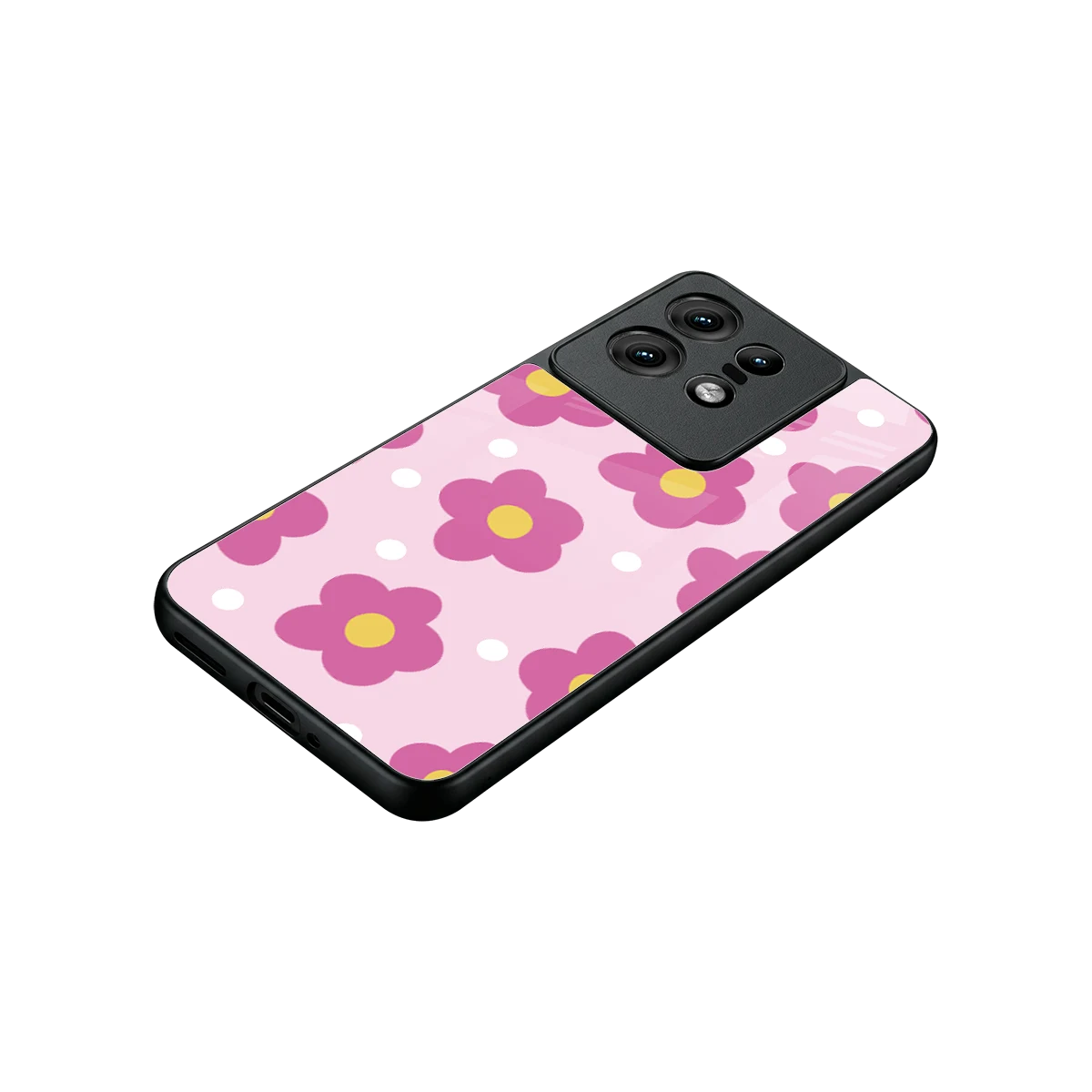 Candy Flower stylish phone case for motorola edge 50 pro | glossy glass and slim fit