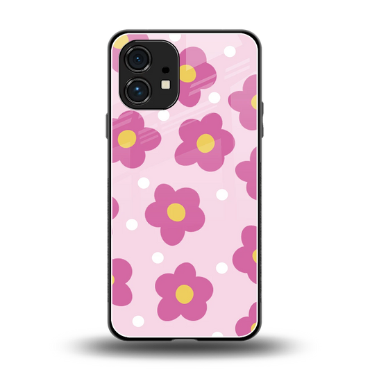 Candy Flower back phone cover | glass case for nothing phone 1