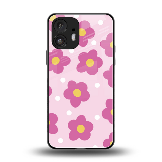 Candy Flower back phone cover | glass case for nothing phone 2