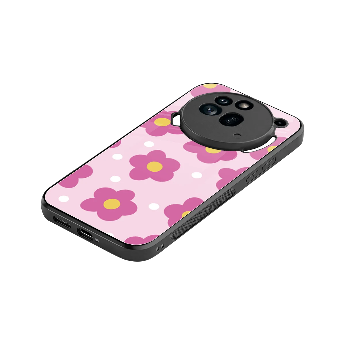 Candy Flower stylish phone case for nothing phone 3a pro | glossy glass and slim fit