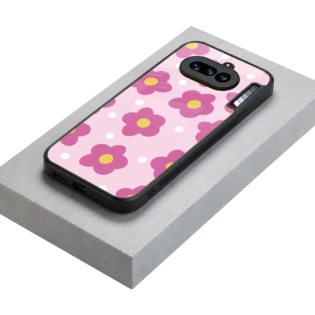 Candy Flower stylish phone case for nothing phone 4a | glossy glass and slim fit