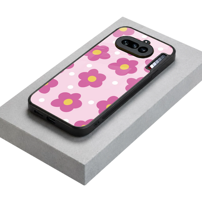 Candy Flower stylish phone case for nothing phone 4a | glossy glass and slim fit