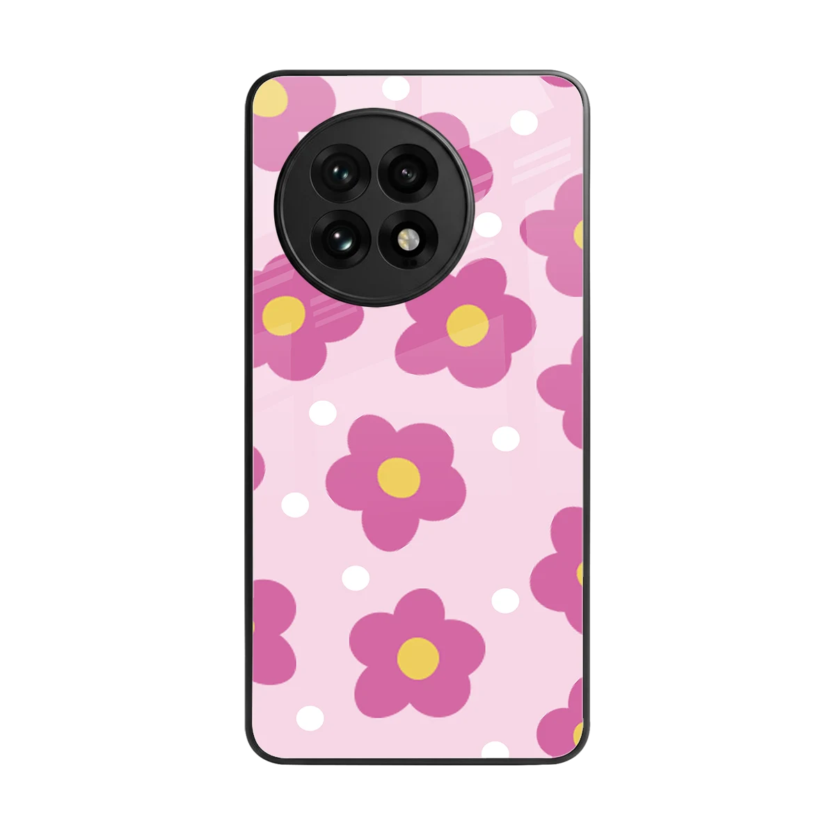 Candy Flower back phone cover | glass case for oneplus 13r