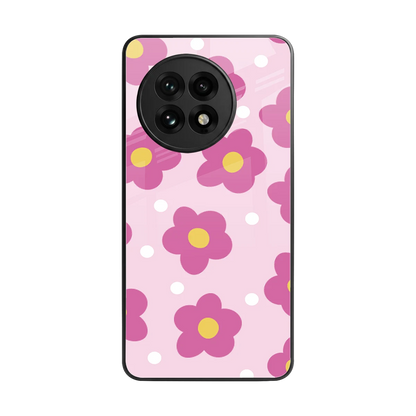 Candy Flower back phone cover | glass case for oneplus 13r