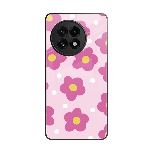 Candy Flower back phone cover | glass case for oneplus 13r
