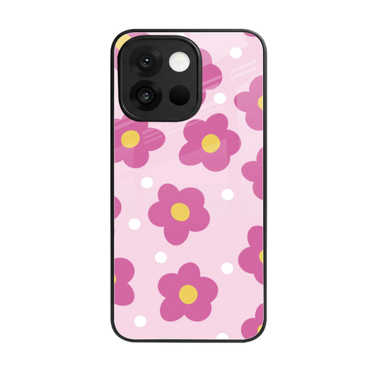 Candy Flower back phone cover | glass case for oneplus 13s