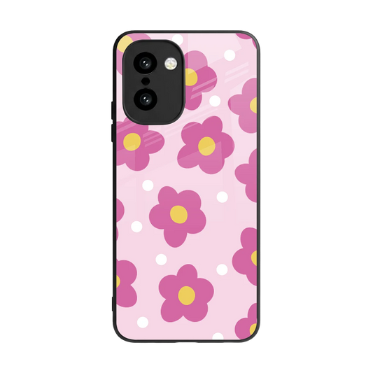 Candy Flower back phone cover | glass case for oneplus 15r
