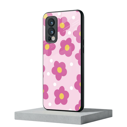 Candy Flower oneplus nord 2 mobile cover | shockproof glass phone case
