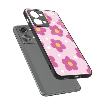 Candy Flower sleek oneplus nord 2t cover with tempered glass back and TPU edges