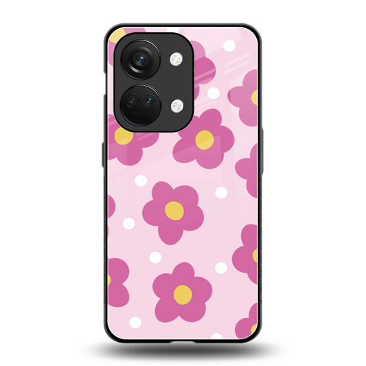 Candy Flower back phone cover | glass case for oneplus nord 3