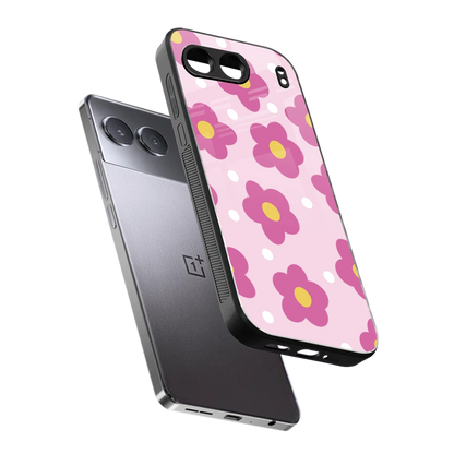 Candy Flower sleek oneplus nord 4 cover with tempered glass back and TPU edges