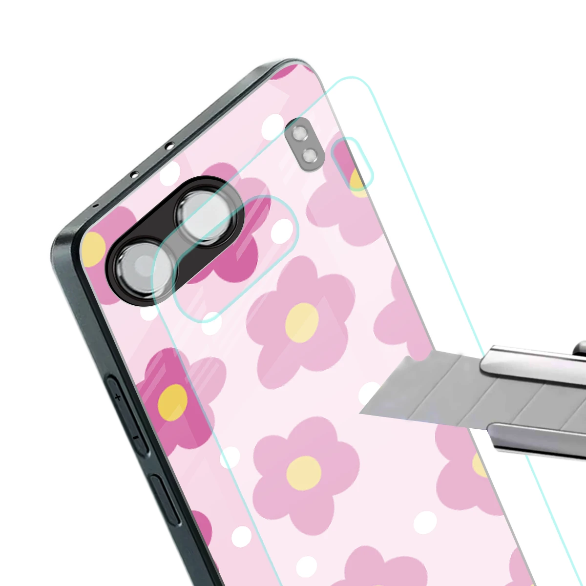 Candy Flower stylish phone case for oneplus nord 4 | glossy glass and slim fit