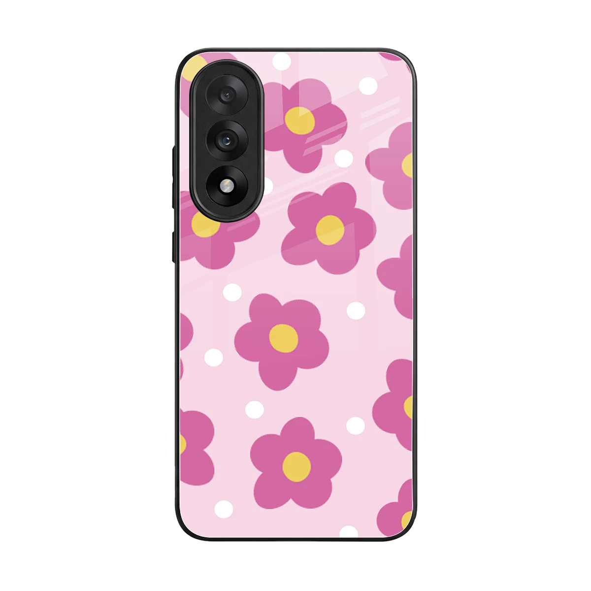 Candy Flower back phone cover | glass case for oneplus nord 5