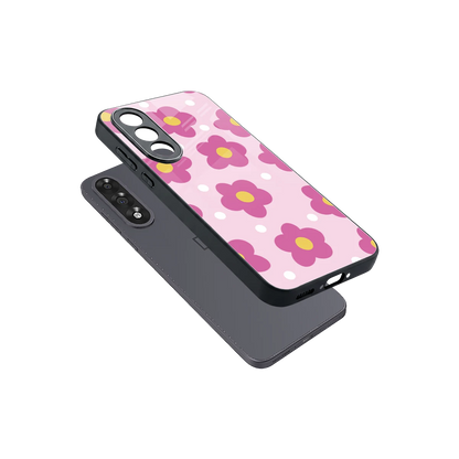 Candy Flower sleek oneplus nord 5 cover with tempered glass back and TPU edges