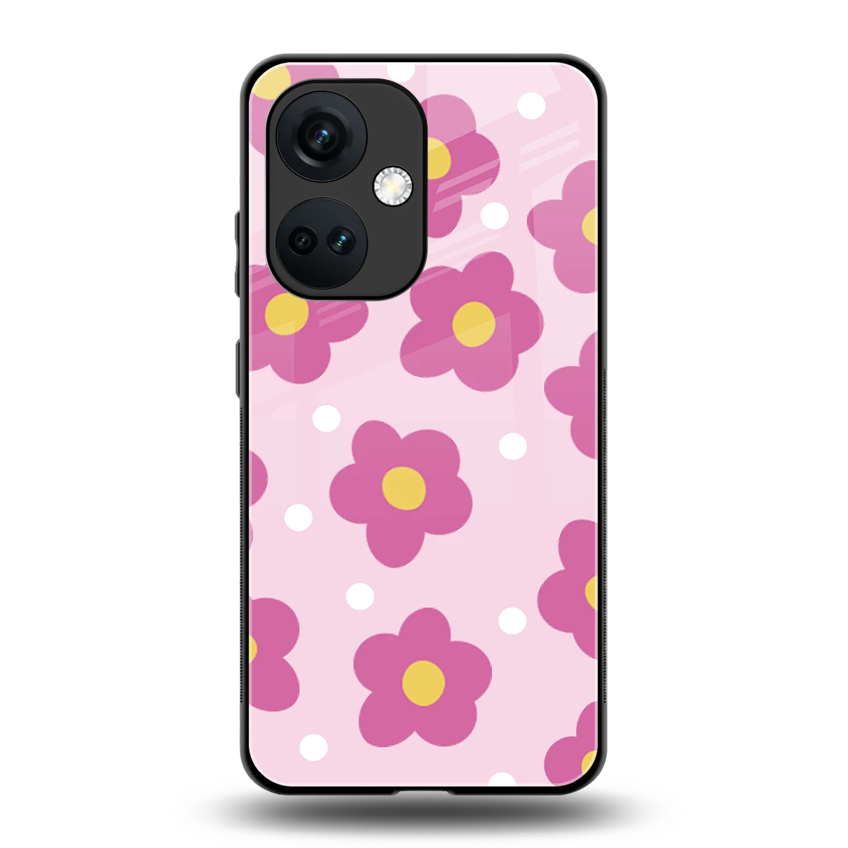 Candy Flower back phone cover | glass case for oneplus nord ce 3