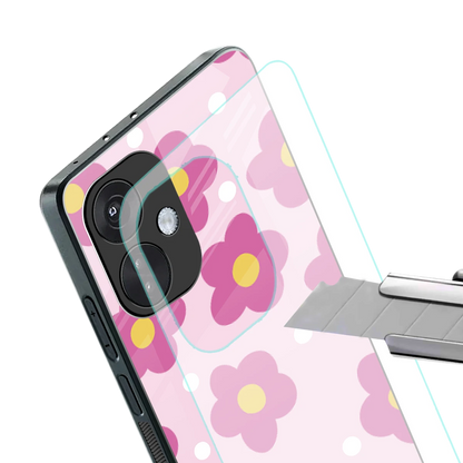 Candy Flower stylish phone case for oneplus nord ce 3 | glossy glass and slim fit