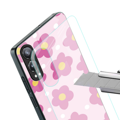 Candy Flower stylish phone case for oneplus nord ce 4 lite | glossy glass and slim fit