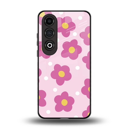Candy Flower back phone cover | glass case for oneplus nord ce 4