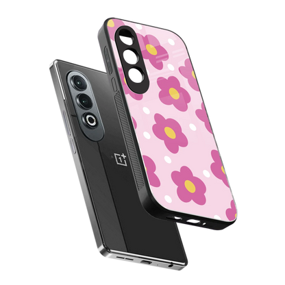 Candy Flower sleek oneplus nord ce 4 cover with tempered glass back and TPU edges