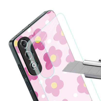 Candy Flower stylish phone case for oneplus nord ce 4 | glossy glass and slim fit