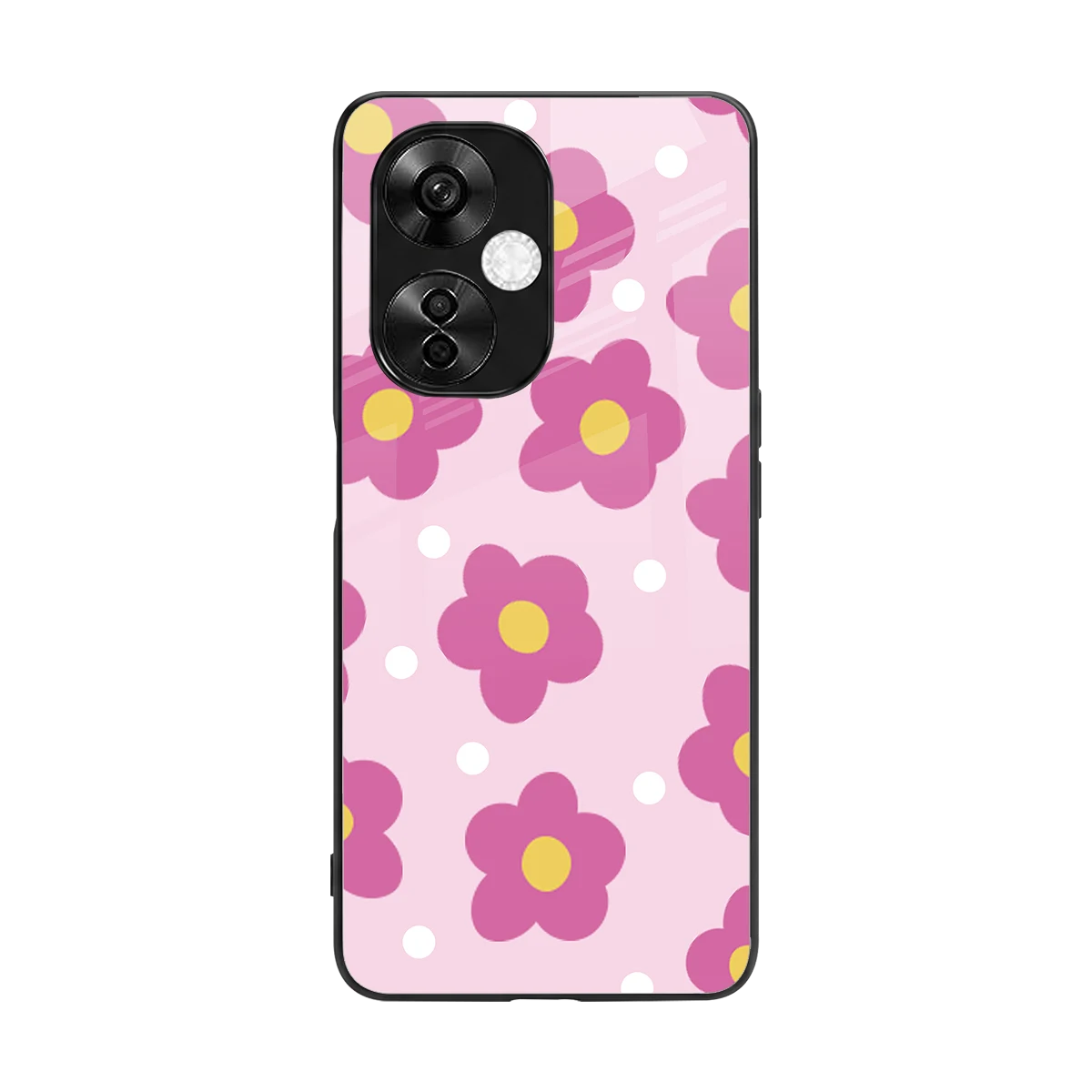 Candy Flower back phone cover | glass case for oneplus nord ce 3 lite