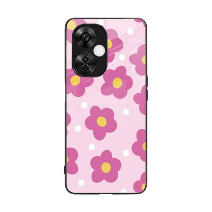 Candy Flower back phone cover | glass case for oneplus nord ce 3 lite