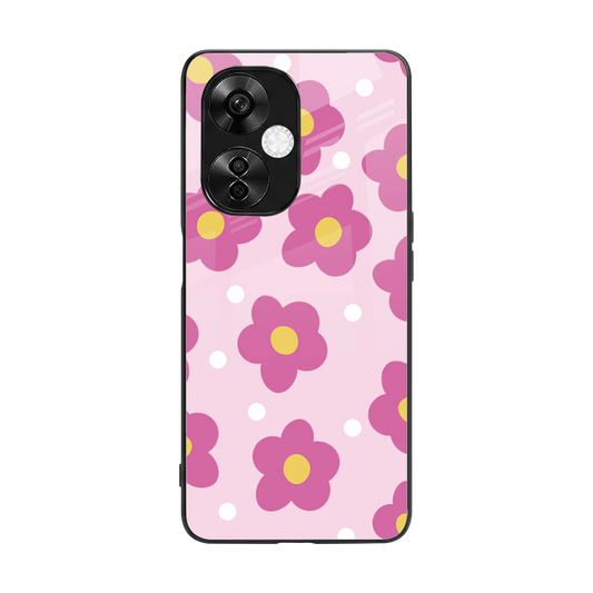Candy Flower back phone cover | glass case for oneplus nord ce 3 lite