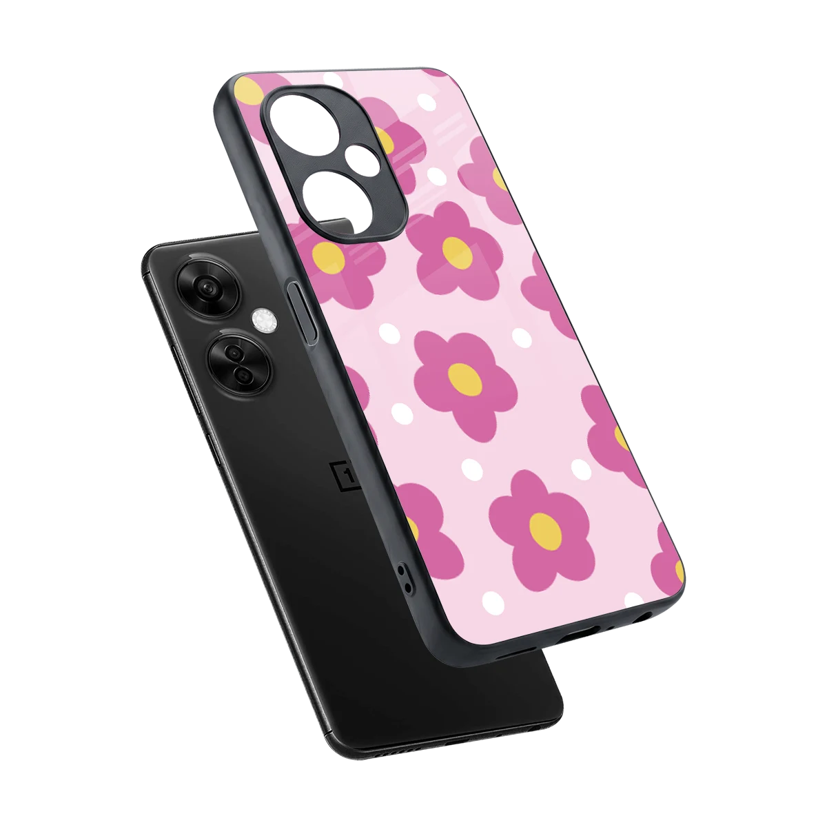 Candy Flower sleek oneplus nord ce 3 lite cover with tempered glass back and TPU edges