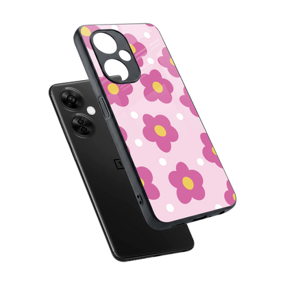 Candy Flower sleek oneplus nord ce 3 lite cover with tempered glass back and TPU edges