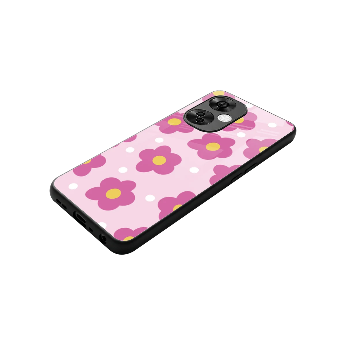 Candy Flower stylish phone case for oneplus nord ce 3 lite | glossy glass and slim fit